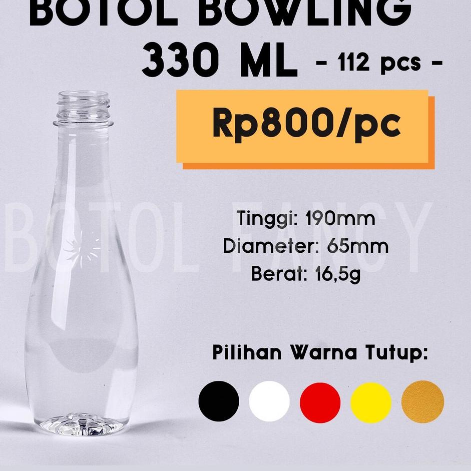 ✦ Botol Bowling 330ml / Botol Minuman 330ml / Botol Plastik 330ml / Botol Jus [112 pcs] ►