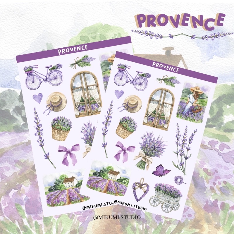 

[MIKUMI] Provence Sticker Sheet | Doff sticker | Kiss Cut sticker | Deco sticker | Journaling Kits | Bujo Kits | Planner Sticker | Stiker Planner | Sticker Lucu | Sticker Planner | Sticker Bujo | Deco Kit | Scrapbook Sticker