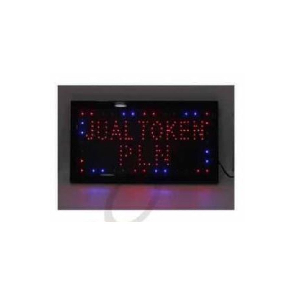 Papan tulisan / led sign / tulisan lampu led jual token PLN