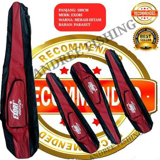 Tas Pancing Parasut Exori 100cm Merah Hitam - Tas Pancing Paling Murah