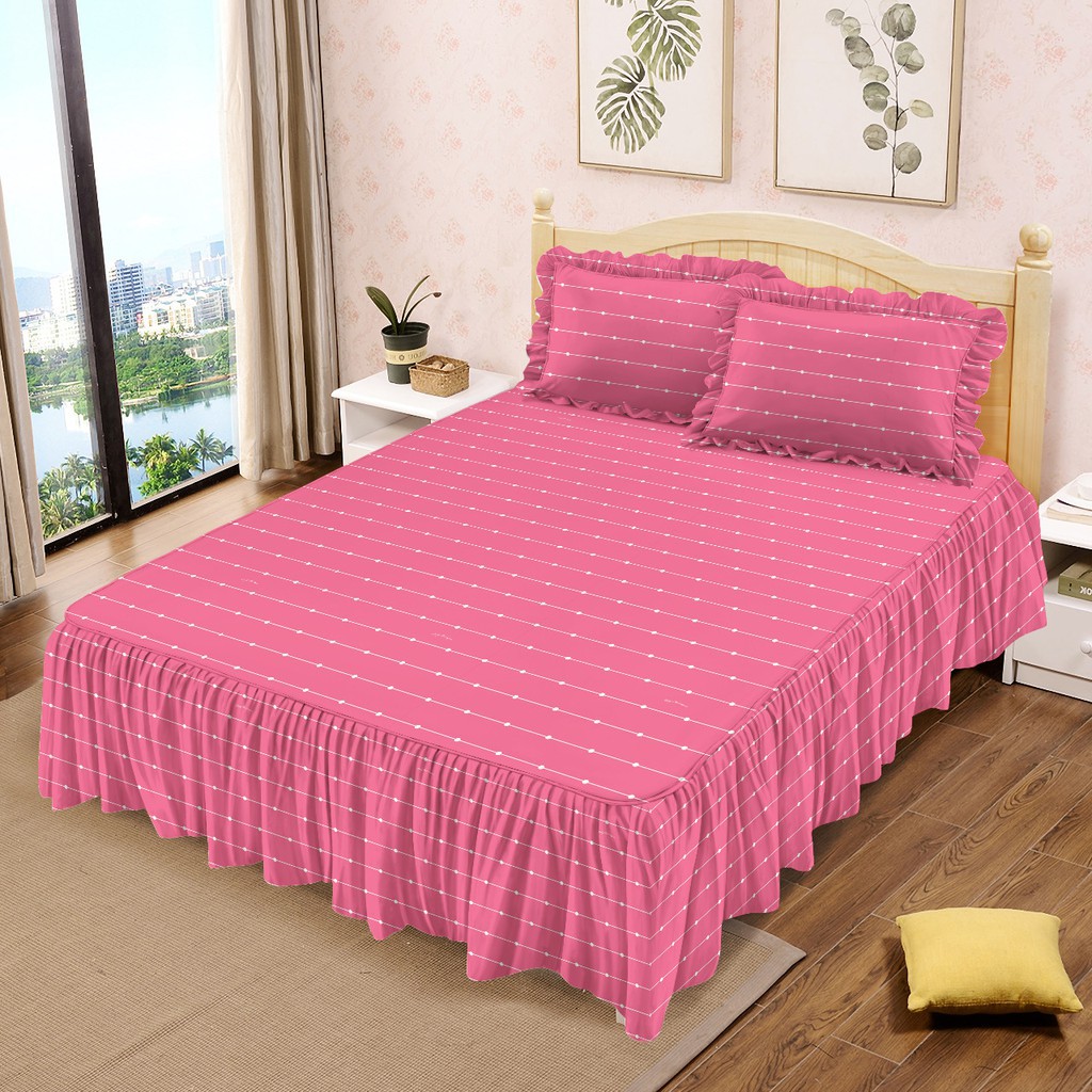 WW Sprei Lady Rose RUMBAI CONFETTI 180x200 King Size 180 romantic pink