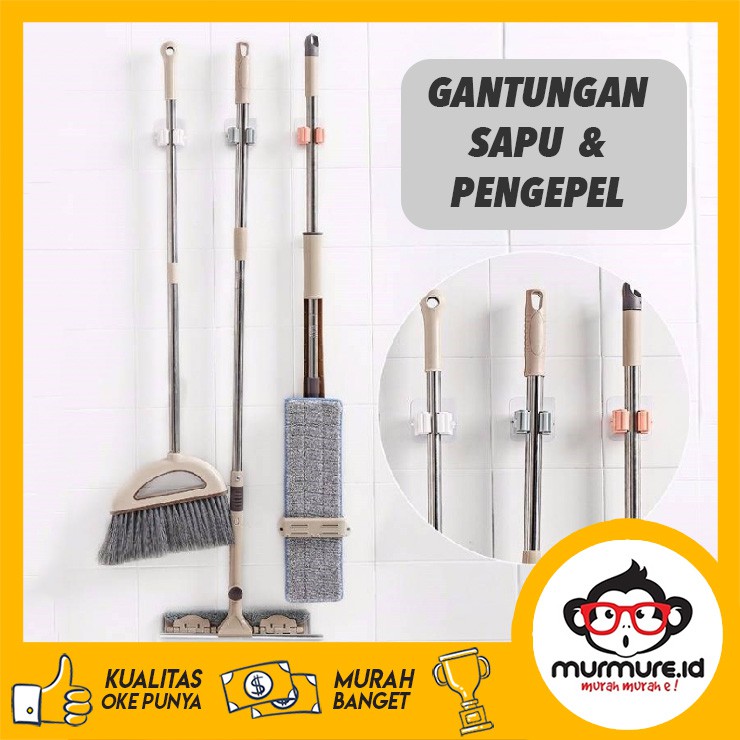 MURMURE ID GANTUNGAN SAPU  DAN PEL MOP SUCTION HANGER 