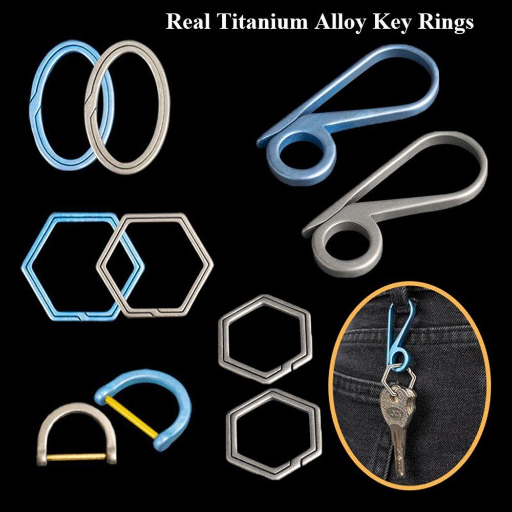 Nanas 1/2pcs Gantungan Kunci Kualitas Tinggi Super Ringan Titanium Alloy Man Car Keychain