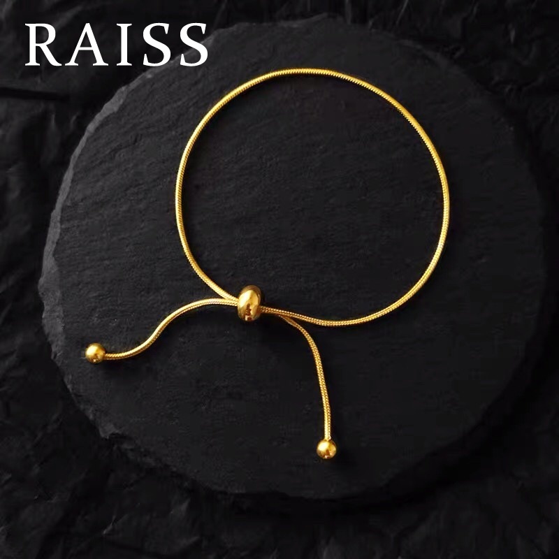 Gelang Bola Korea Material Titanium Steel Gold Gaya Vintage