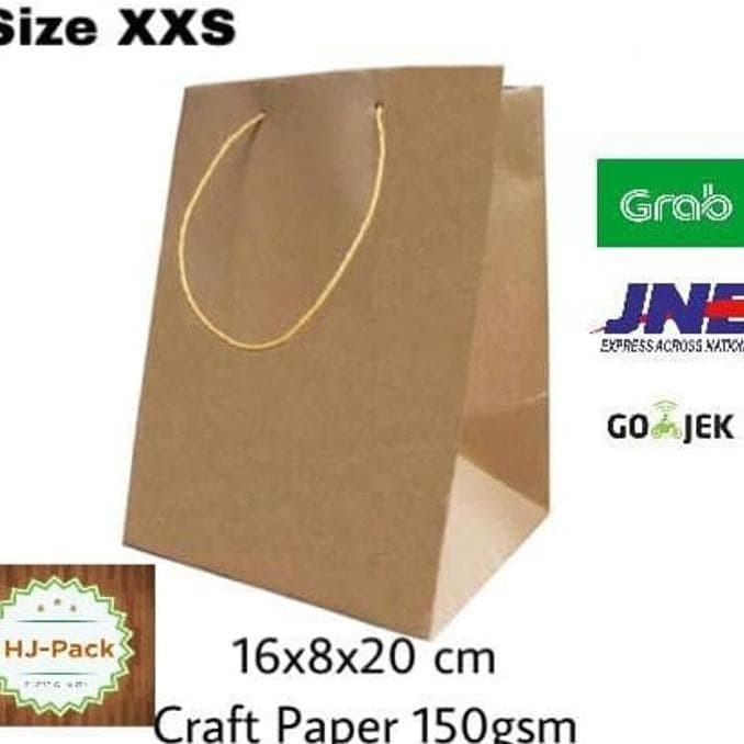 

(TERLARIS) Dijual Paperbag Goodie Bag Paper Bag Tas Kertas 16X8X20 Paper Bag