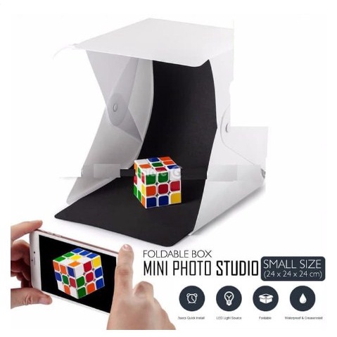 Mini Photo Studio Small Foto Box Fotografi Folding Kotak Lipat Lighting LED