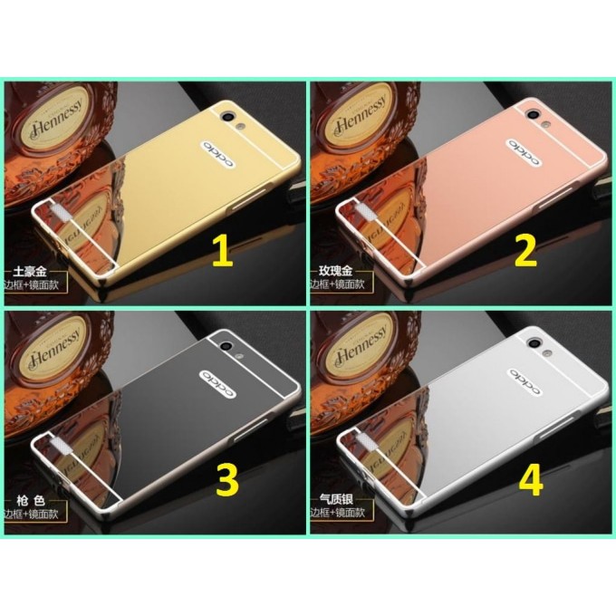 Aksesoris Hape-MIRROR CASE Oppo find 7 7a x9006 neo 7 a33 casing hp back cover bumper