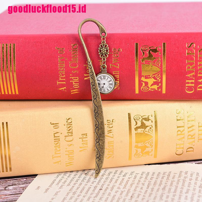 {LUCKID}retro vintage metal alloy bronze bookmark document book mark label diy for