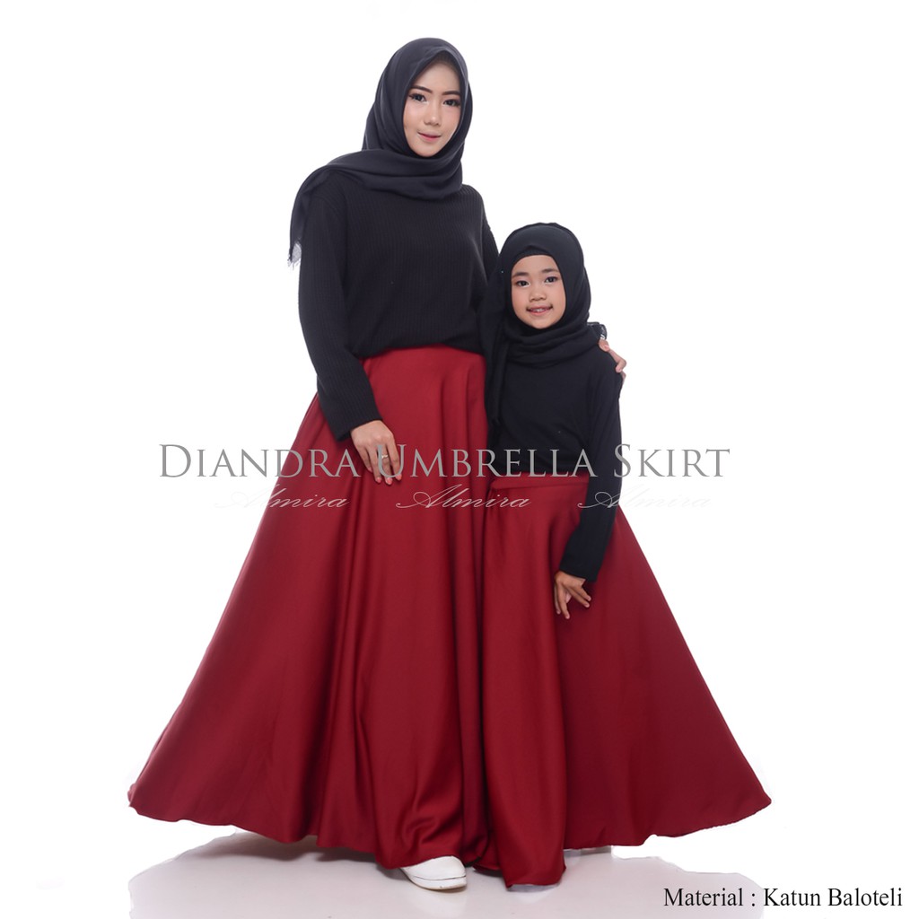 Rok Anak Perempuan Panjang Payung Lebar 7 9 10 12 tahun tanggung Diandra Umbrella Skirt Griyaraditya Almira