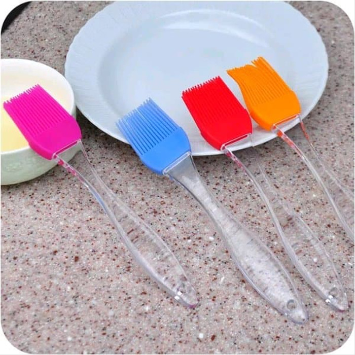

Y8Tujht67 Kuas Silikon 17.5Cm / 7Inch . Brush Warna Gagang Transparant Fr5Dgr7R6