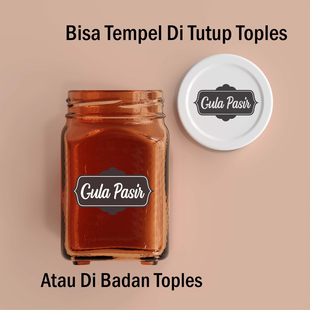 HEYKID -- Stiker Bumbu Dapur untuk Toples Kemasan Pelengkap Dapur Cantik