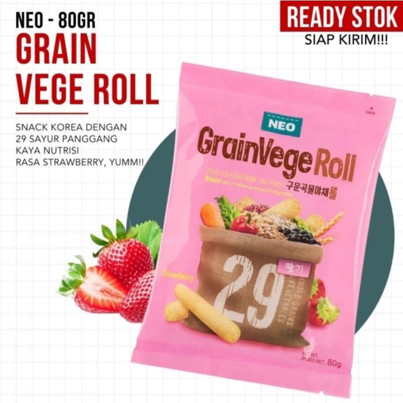 

NEO Grain Vege Roll Strawberry 80gr