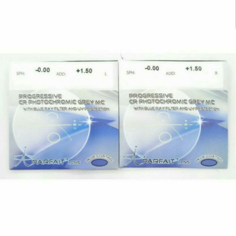 Lensa Kacamata Progresive Blueray Cromic Jauh Dekat/ Lensa Progresif Bluecromic