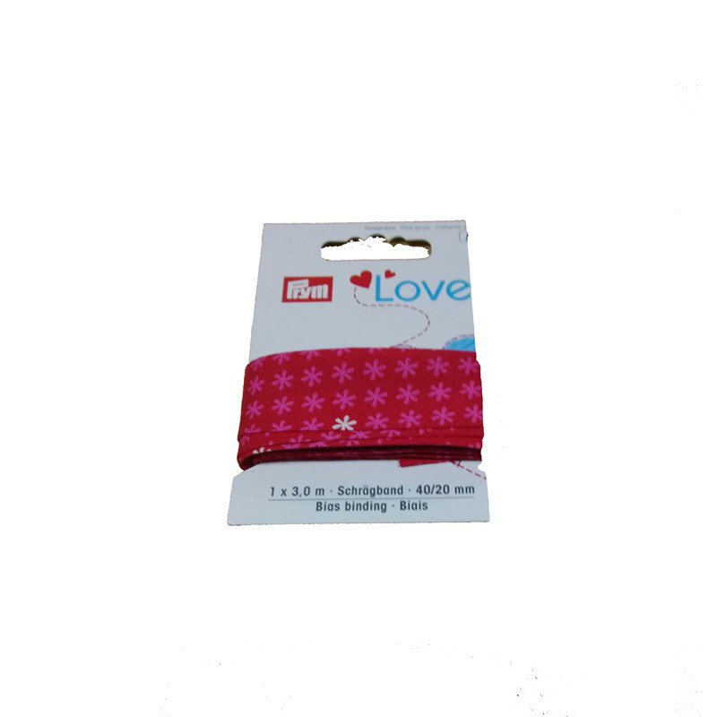 Karet Elastis ElasticBand Prym Bias Binding Dots 3m 902810 Merah Red