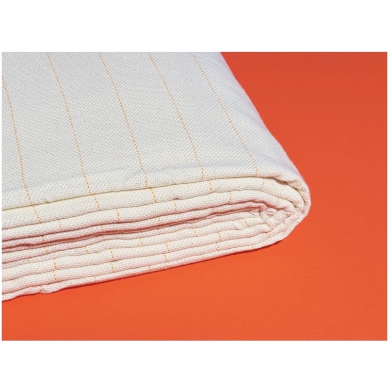 monks cloth/primary tufting cloth white gold line (ready stok)