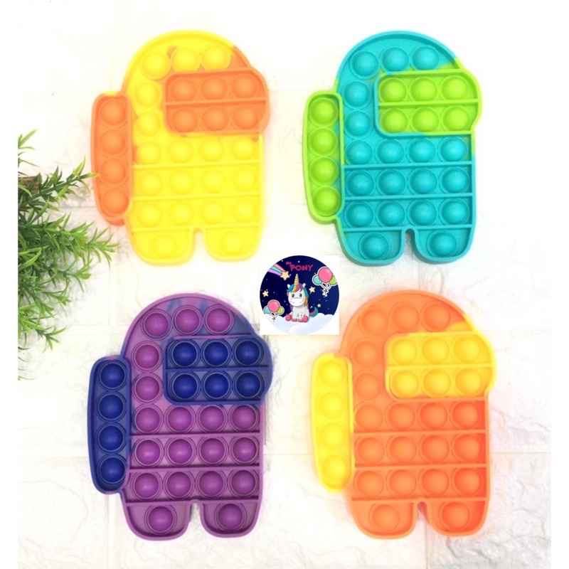 NEW POP IT/pop it fidget/viral/tiktok/mainan murah/mainan hits-Among Us 2 Warna