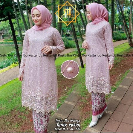 set kebaya tunik puspa berkualitas