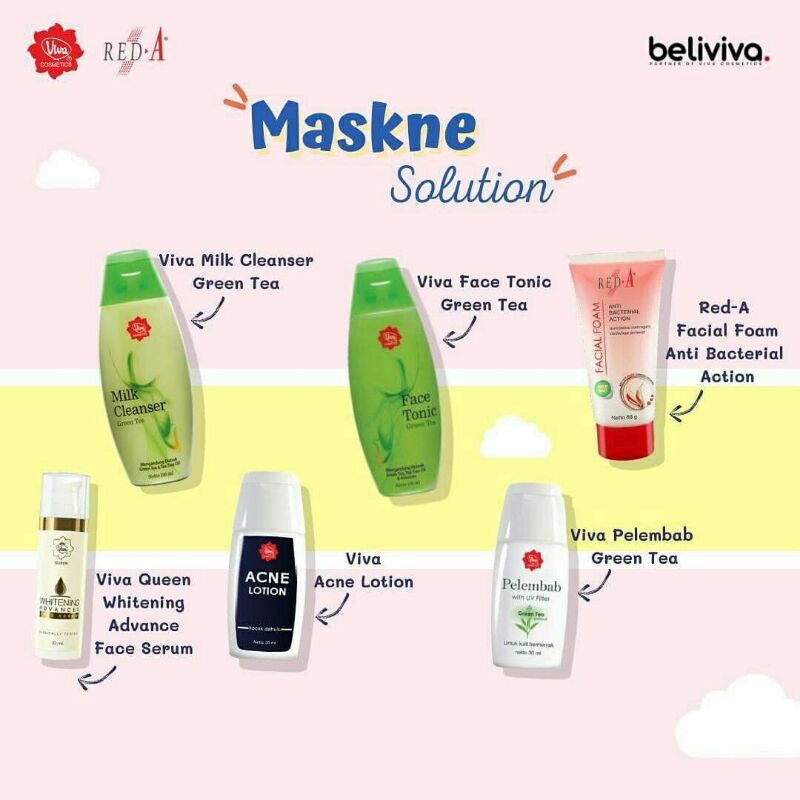 Paket Maskne Cegah Jerawat Kulit Masker Viva