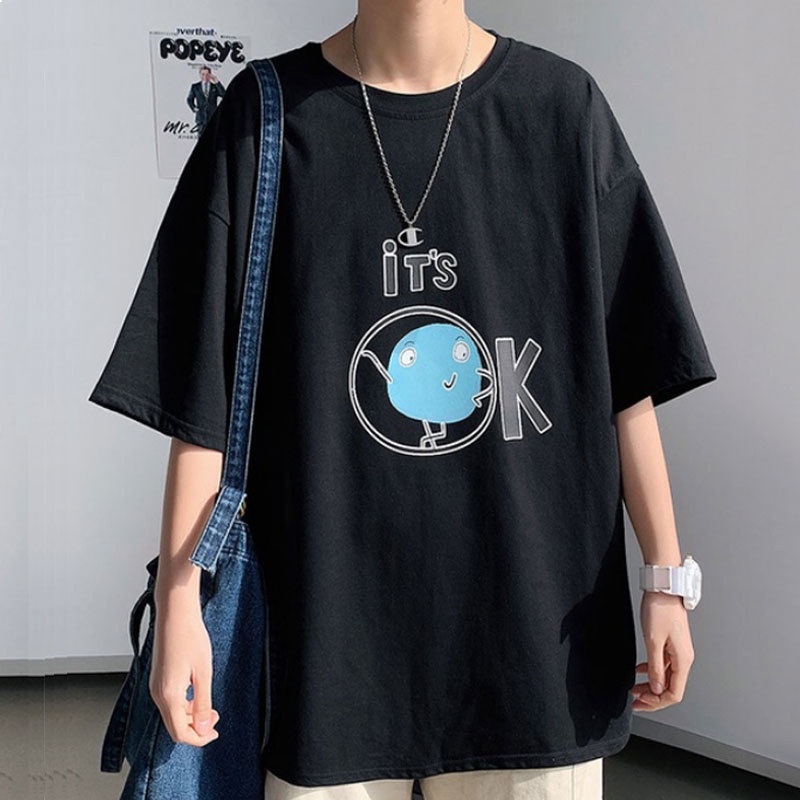 T-SHIRT FASHION EDITING OK OVERSIZE,T-SHIRT PRIA DAN WANITA TERBARU,T-SHIRT LENGAN PENDEK,KATUN 100%