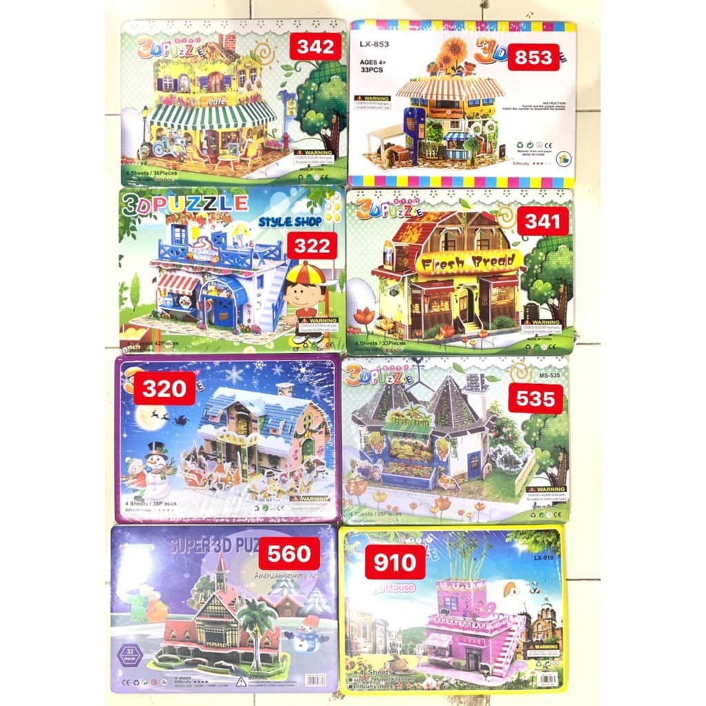 Puzzle 3D model DIY mainan edukatif ukuran besar