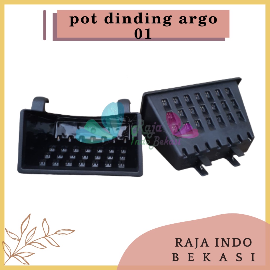 Pot Dinding Argo 01 Hitam 21 22 Cm Pot Dinding Tempel Cantol Pager Argo01 - Pot Vertical Garden Vertikal