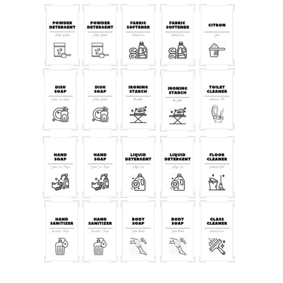 label - stiker laundry organize - stiker sabun