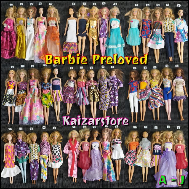 Boneka Barbie Mattel Original PRELOVED gaun kebaya Fashion