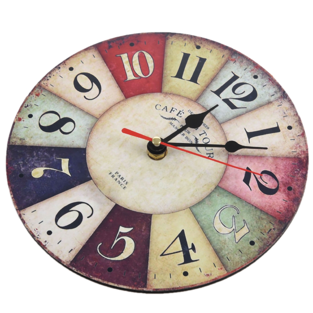 Timelike Wooden Wall Clock Modern Design Vintage Rustic Shabby Chic Home Office Cafe Decoration Art Large Watch Shopee Indonesia