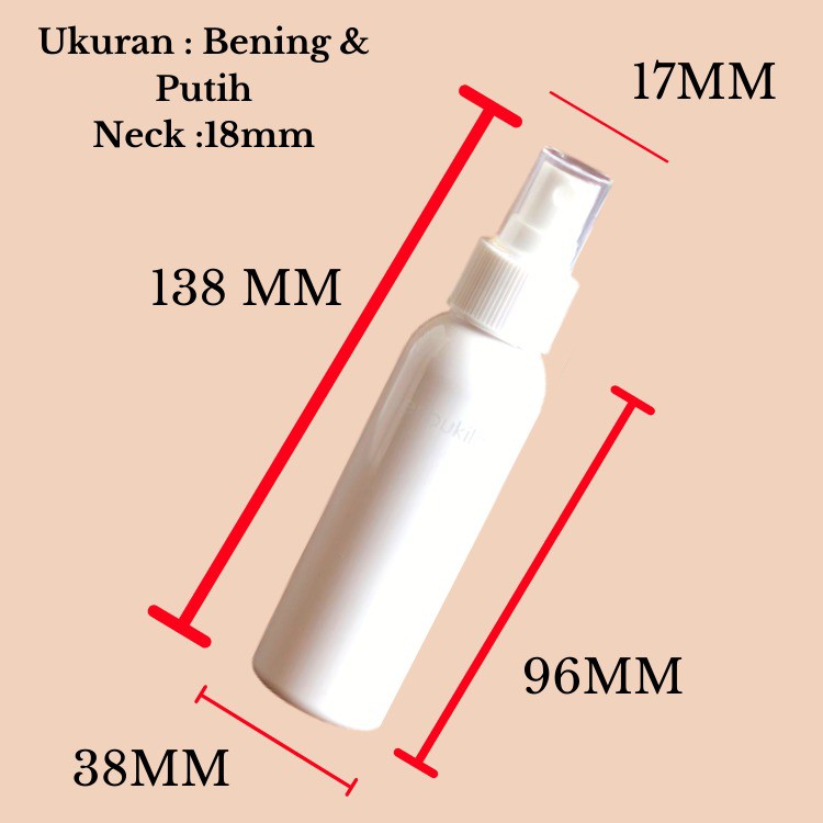 BOTOL SPRAY KOSONG 100ML TRAVELLING BAHAN PLASTIK BERKUALITAS