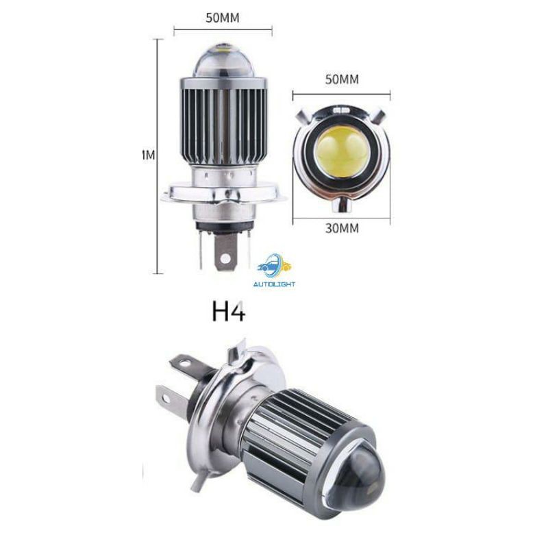 Lampu Sorot Depan Motor LED H4&amp; H6/BA20D6000Lm 360 Derajat 2 Cahaya 6000K &amp; 3000k Untuk Sepeda Motor