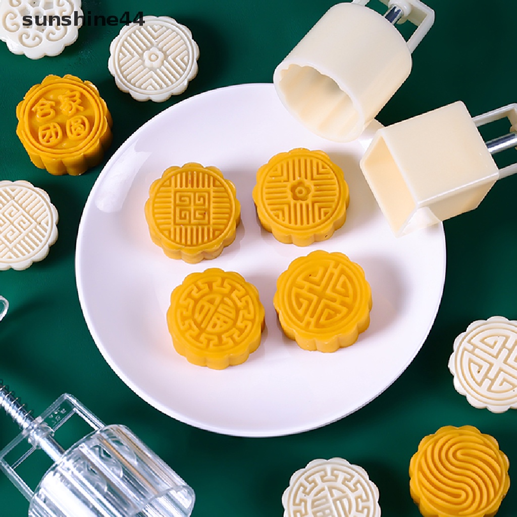 Sunshine 1 Set Cetakan Kue Bulan DIY Bentuk Bunga