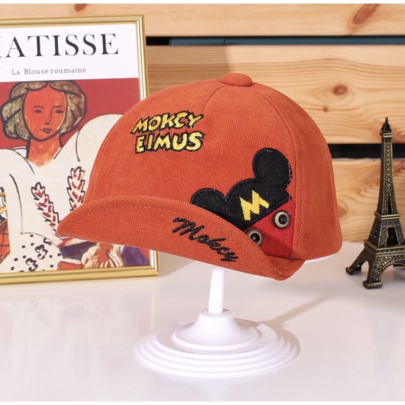 Topi Baseball Anak Balita Model Mic*key Elmus / Toddler Baseball Hat Cap-Orange
