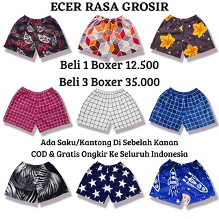 Ecer Rasa Grosir | Boxer Motif Best Seller | Celana Pendek Pria wanita | Boxer Distro | Celana Pendek | Celana Olahraga | Celana Renang