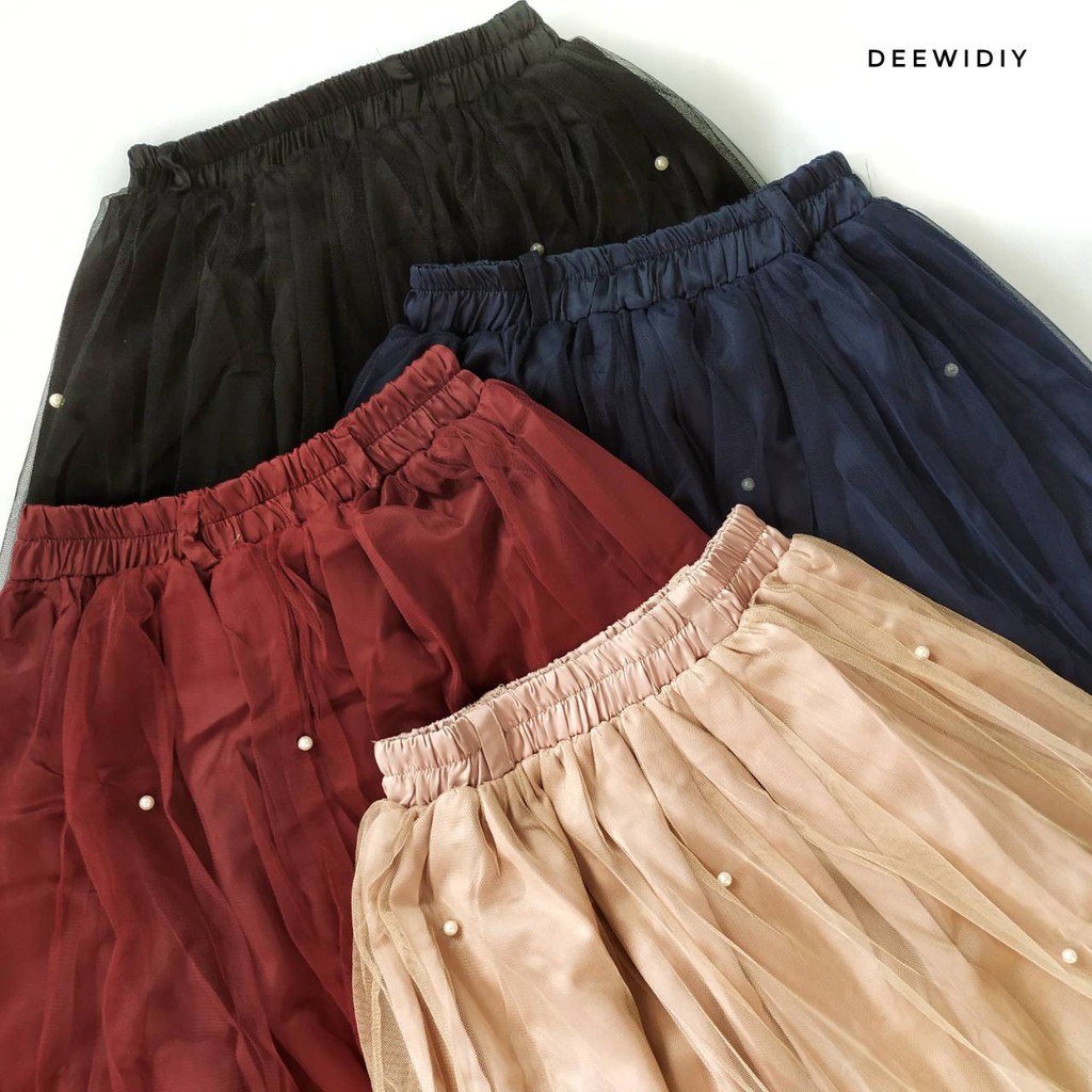 ROK TUTU MEWAH PANJANG UNTUK WANITA - TUTU PEARL SKIRT DEEWIDIY