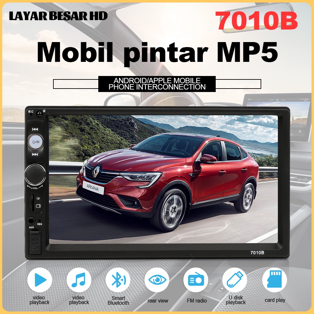 Head Unit DHD 7010B Radio Mobil HD Mirrorlink Mobil MP5 Multimedia Player Layar Sentuh Stereo HD dengan tv Dukungan Bluetooth Radio FM/USB/kartu TF Fungsi Mirrorlink Full Touch Screen