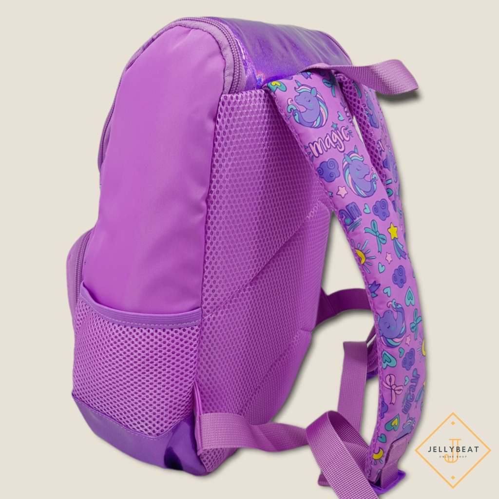 Tas Ransel Import Smiggle - Junior Purple Unicorn