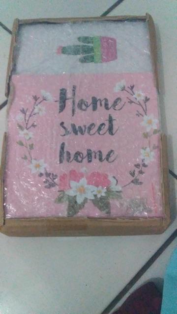 Wooden Projects Walldecor Pajangan Dindin Islamic Shabbychic Allah Muhammad & Ayat Kursi - Lak