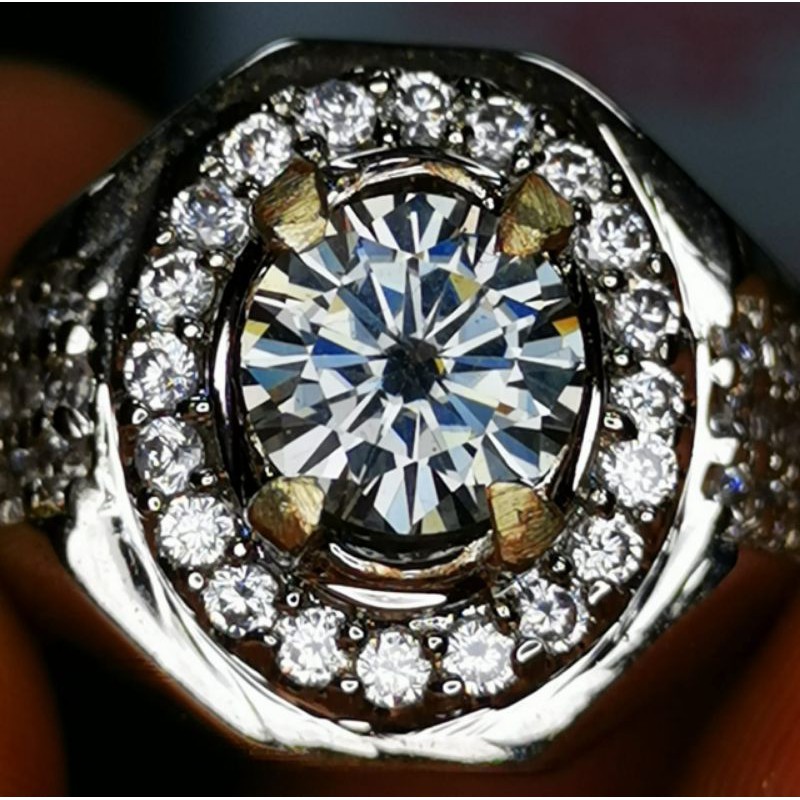 Batu permata real white moissanite