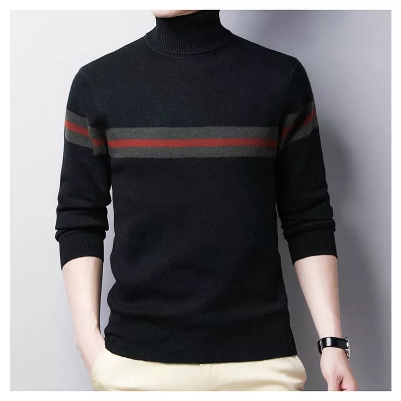 Sweater rajut strip gucci