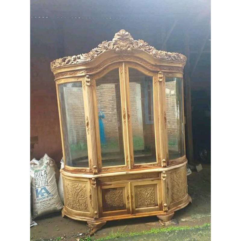 lemari pajangan / lemari hias jati jepara