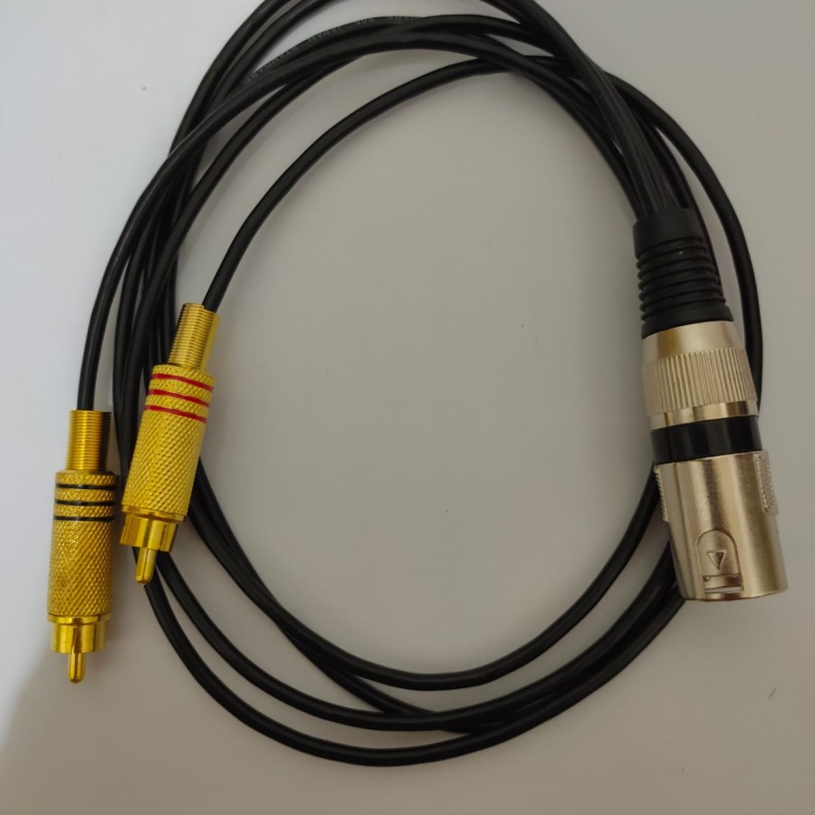 Kabel Mixer Audio XLR Female to 2 RCA Gold 5 Meter