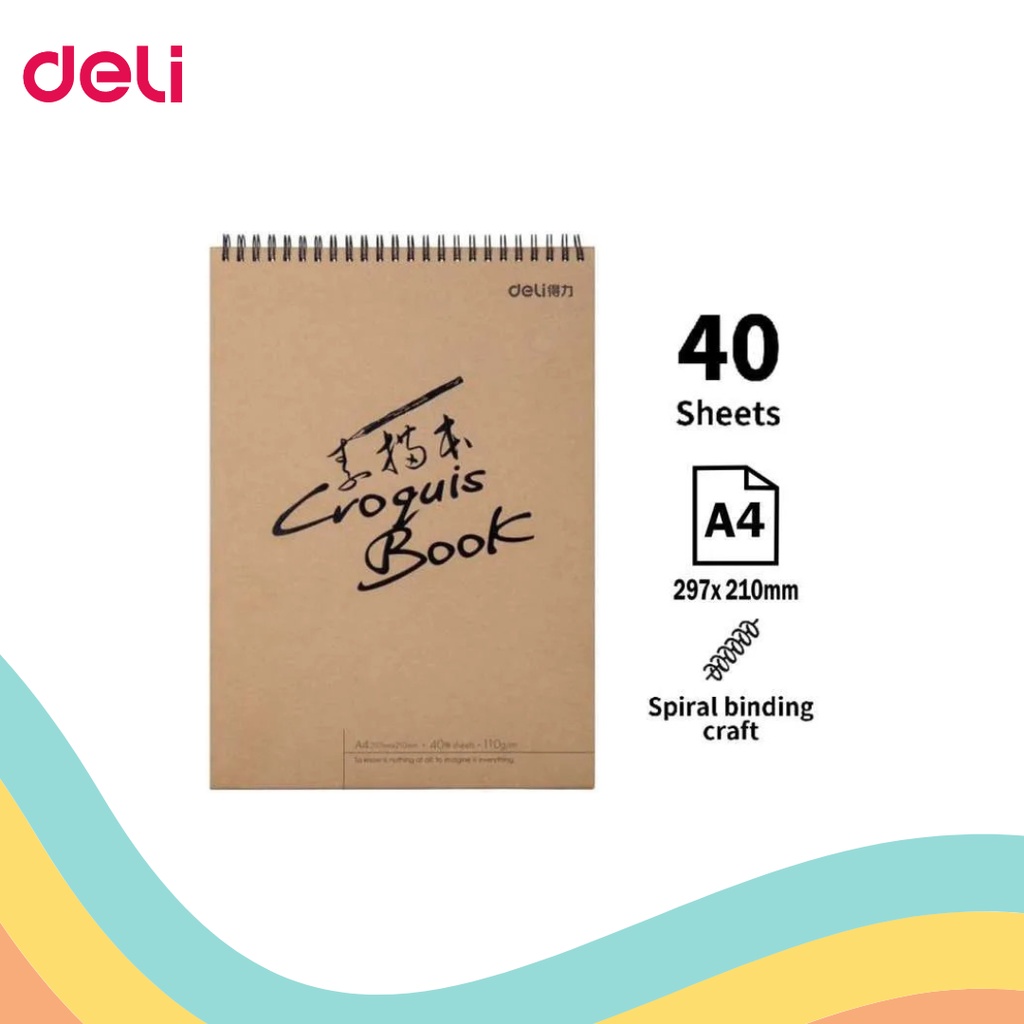 

SKETCH BOOK / BUKU SKETSA DELI A4 73357 (1 PCS)