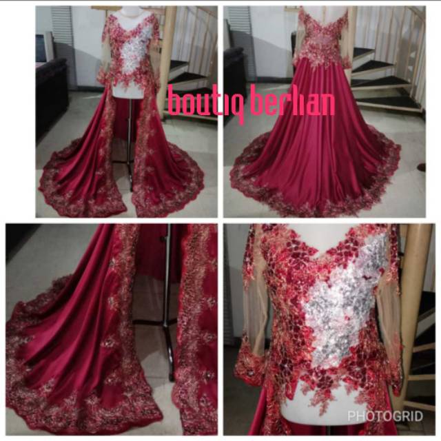 Kebaya ekor ( lepasan ) kebaya pengantin murah