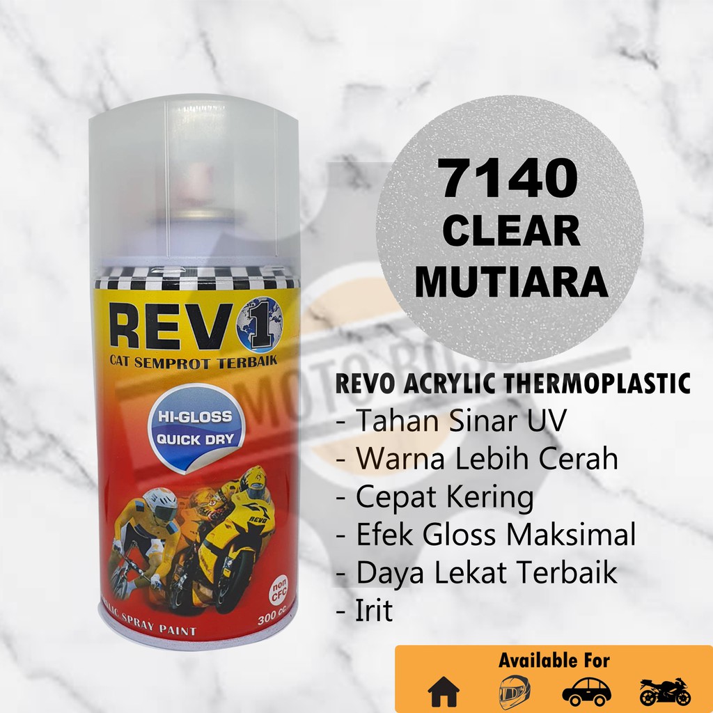 

Cat Semprot Acrylic Metallic Revo Clear Mutiara 7140 Pernish – PILOK PILOX AKRILIK Clear Coat
