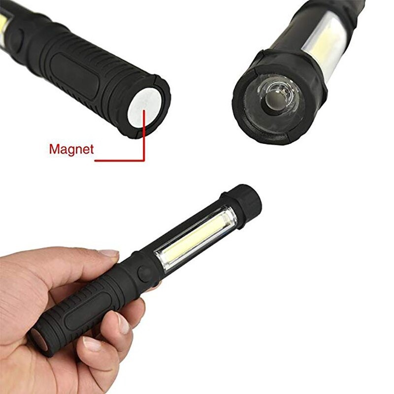 Senter LED Magnet Mini Superterang Senter Led Magnet Dinding Gantung COB 250 Lumens