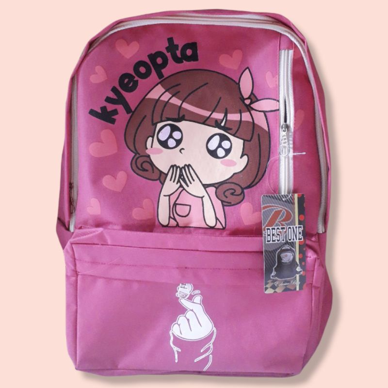 Tas Ransel Anak Sekolah Perempuan MURAH TK-SD-SMP-SMA - BEST ONE