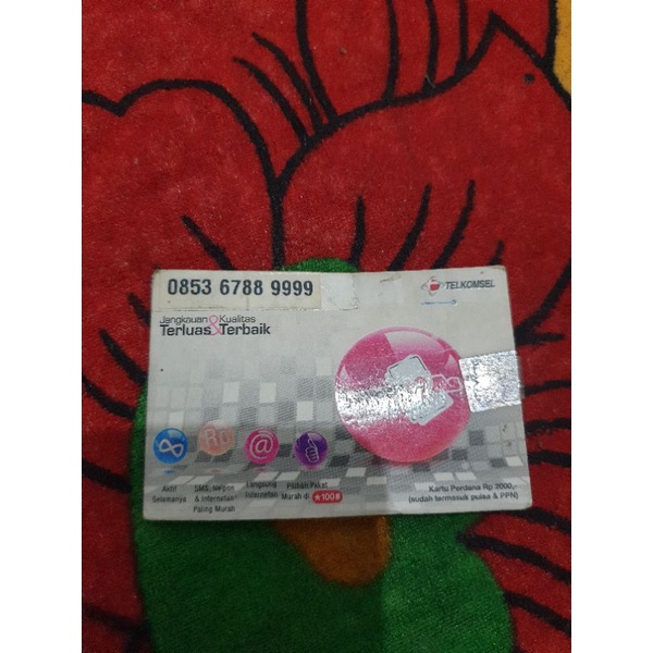 AS Kwarted 9999. nomor cantik 6789 seri naik dari telkomsel