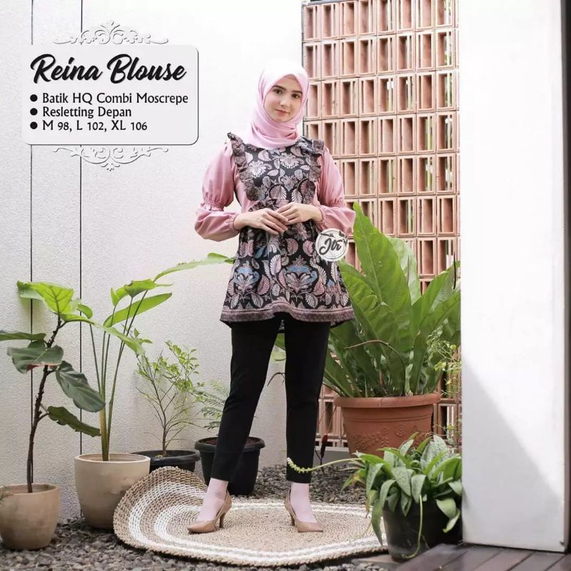 maw_arbatik BLOUSE BATIK WANITA/BLOUSE BATIK RUFFLE/BLOUSE KEKINIAN