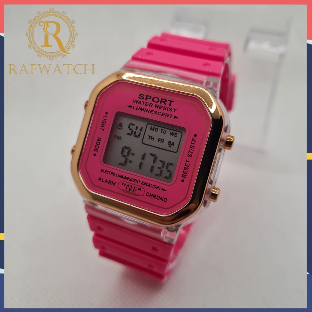 JAM TANGAN DIGITAL RUBBER PRIA WANITA REMAJA SEGI DW-5600 GROSIR RUBBER SPORT LED KOREAN STYLE