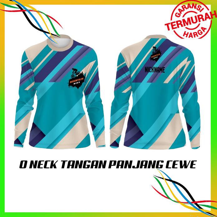 OLAHRAGA BAJU KAOS TSHIRT JERSEY WANITA LENGAN PANJANG OLAHRAGA SEPEDA 10 BAYAR COD